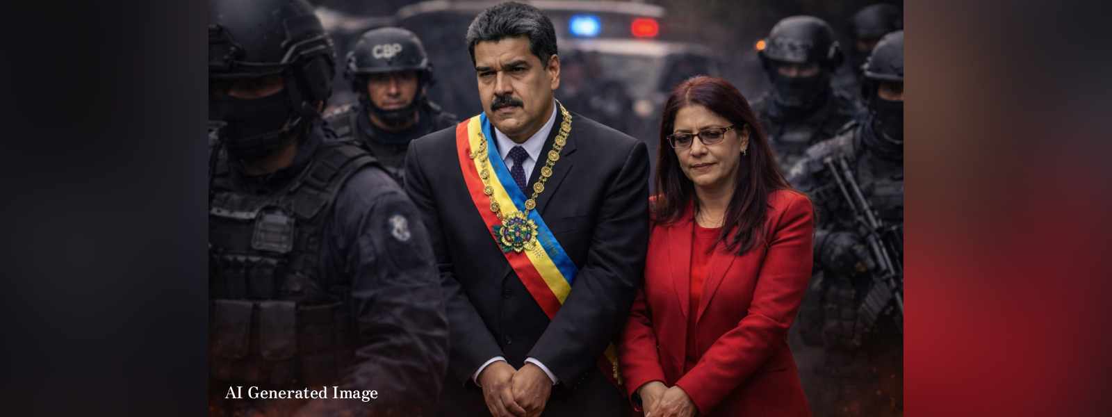 නිව්යෝර්ක් වලට රැගෙනආ වෙනිසියුලානු ජනපති හා බිරිඳ